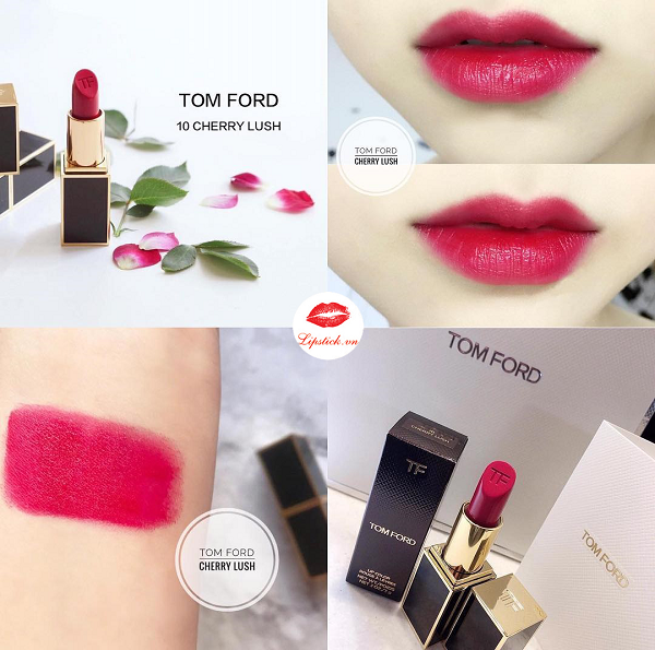 Review Son Tom Ford 10 – TF Cherry Lush Màu Đỏ Hồng Ngọt 